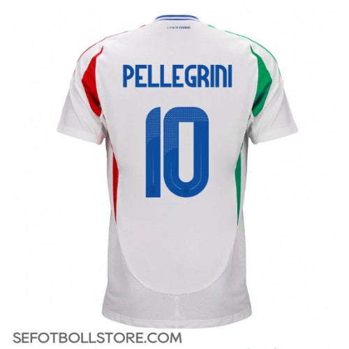 Italien Lorenzo Pellegrini #10 Replika Bortatröja EM 2024 Kortärmad